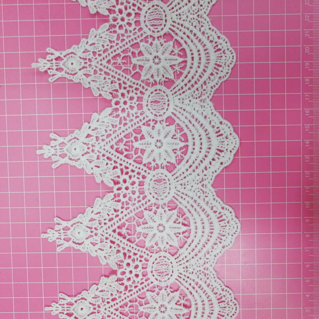 Water-Soluble Unilateral Wave Barcode, Milk Silk Hollow Embroidery Women S Clothing Skirt Accessories Lace JH-068