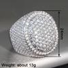 Huitan Geometric Design Women Ring for Wedding Engagement Luxury Full Shining CZ Party Fashion Accessories Lady Charming Jewelry