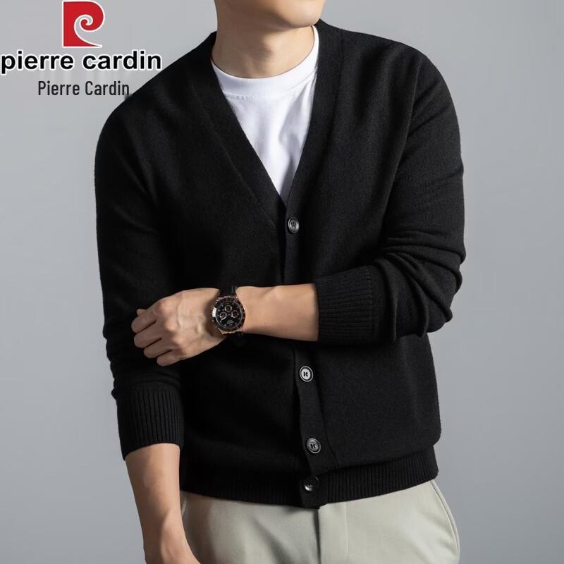 Pierre Cardin Men's Wool-Blend V-Neck Cardigan Sweater