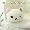 Rilakkuma Car Headrest Neck Pillow Kawaii San-X Rilakkuma Plush Car Neck Support Cushion Seat Belt Cover Car Accessories Girl