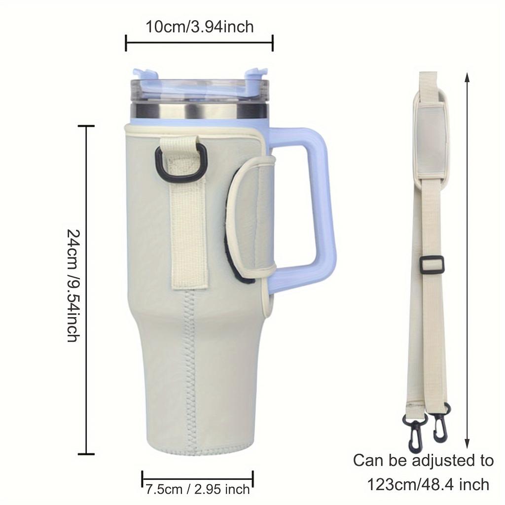 1pc Insulated Water Bottle Sling Bag, Adjustable Strap & Protective Carrier for Gym Hiking Commute, Keeps Hands Free