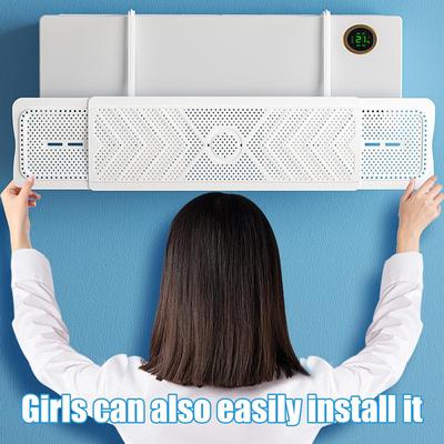 Air Conditioner Wind Shield Wall-mounted Air Conditioner Deflector Baffle Retractable AC Wind Cover for Bedroom Workplace