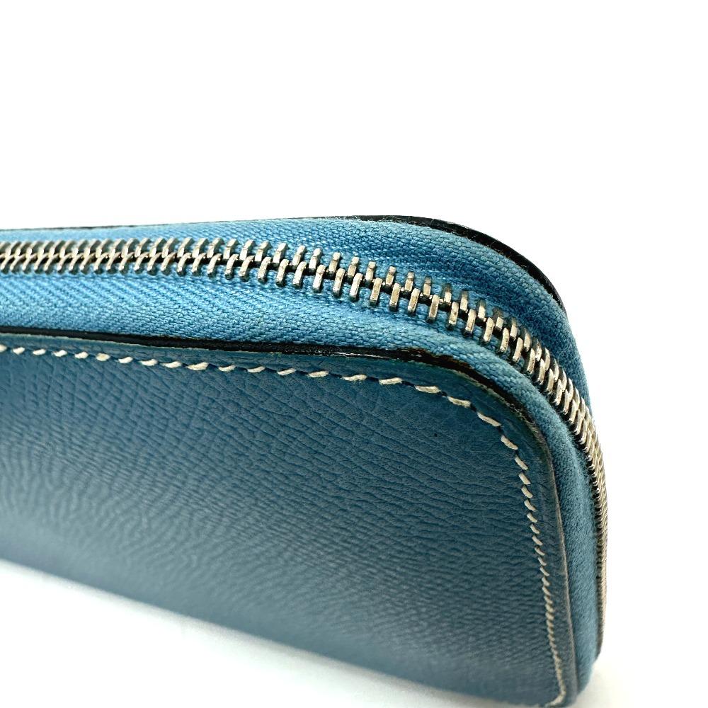 HERMES Asap Long Classic Round Wallet Long Wallet Long Wallet Epsom Blue gene