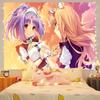 Anime Girl Cat Ear Maid Kawaii Banner Background Super Scene Decoration Banner Backdrop baby shower