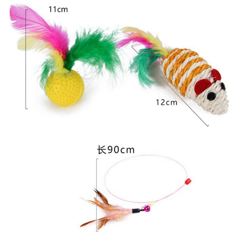 20pcs Cat Toy Bundle Set Colorful Play Tunnel Teaser Wand Pom-Pom Balls Interactive Play Kit For Cats Various Pet Supplies