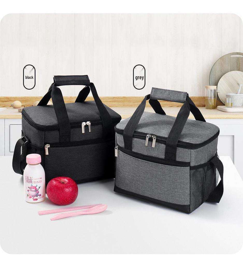 Large Capacity Insulated Oxford Cloth Lunch Bag for Outdoors