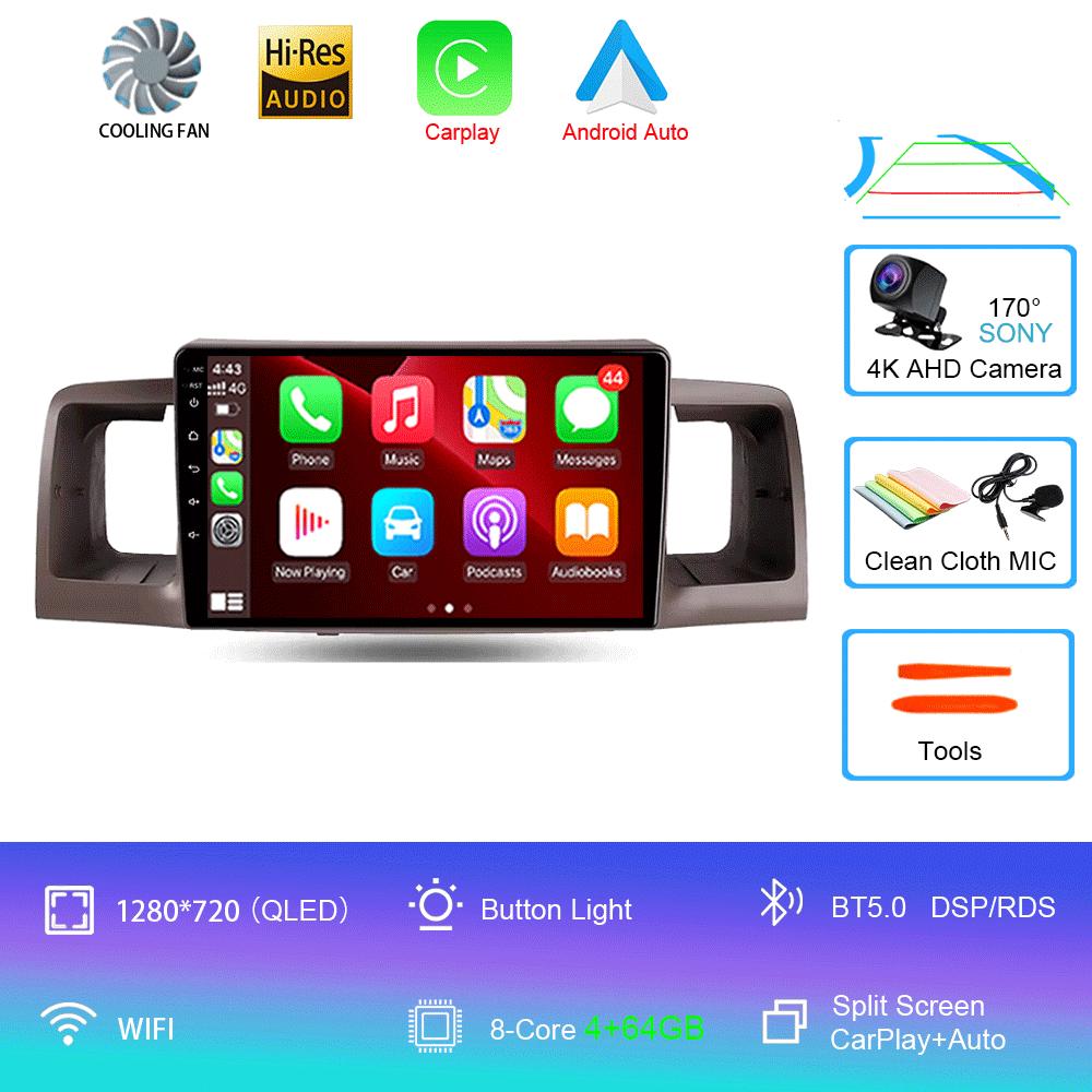 Radio auto Android 14 Pentru Toyota Corolla E130 E120 2000 - 2004 player Multimedia navigație stereo GPS Nu 2din 2 din dvd