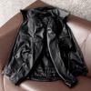 Men Genuine Leather Motorcycle Jacket with Built In Armor Pockets Trendy Biker Outfit