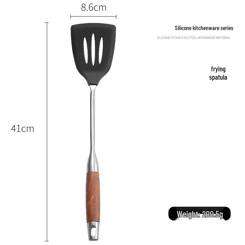 ZISIZ Stainless Steel Silicone Spatula Set