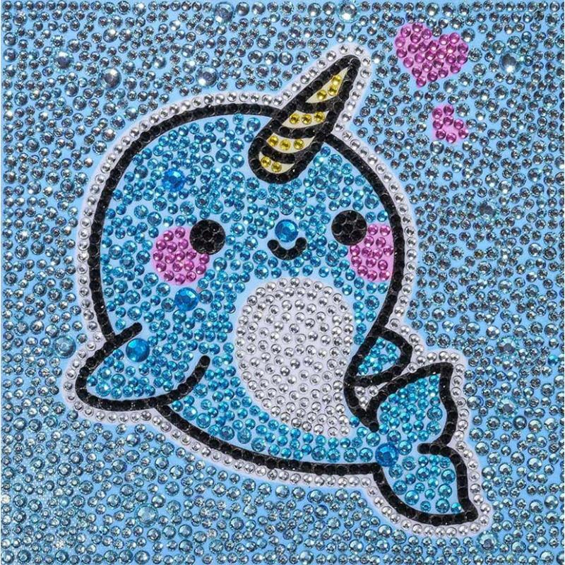 5D Diamond Drawing Children Cartoon Crystal Round Diamond Gift Toy Size Diamond AT008-15*15CM