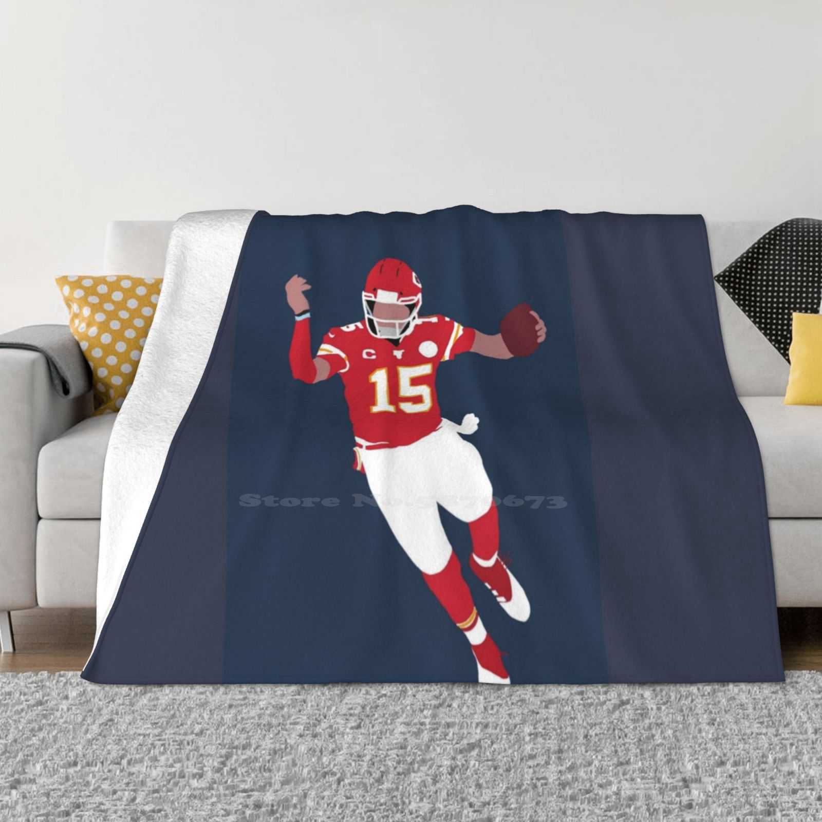 

Patrick Mahomes Best Selling Room Household Flannel Blanket Patrick Mahomes Football Player Quarterback Chiefs Minimalist 30x40in