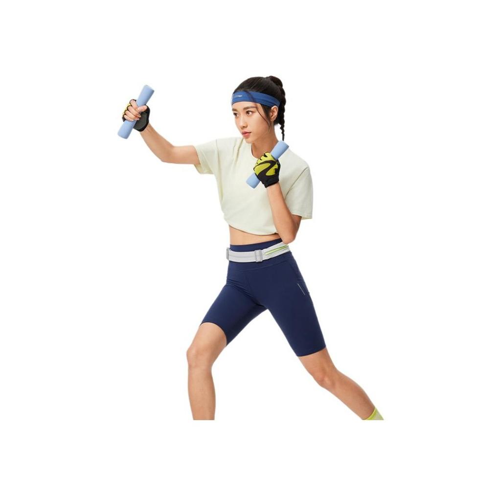 Li-Ning Quick-Dry Cool Round Neck Drop Shoulder Short Sleeve T-Shirt Women Tops Fat-Yellow ATSU014-1