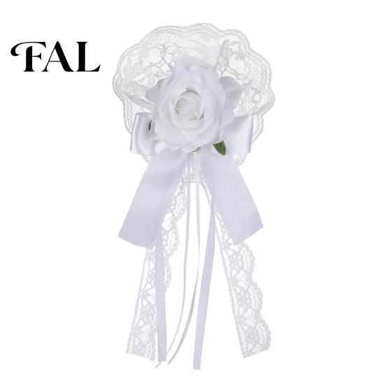 Theme Party Hair Decorations Rose Bow Clip, Lace Pearl Hairpin, Lolita Gothic Bowknot Retro Wedding Pieces Hairpin for Women Bride Cosplay Birthday