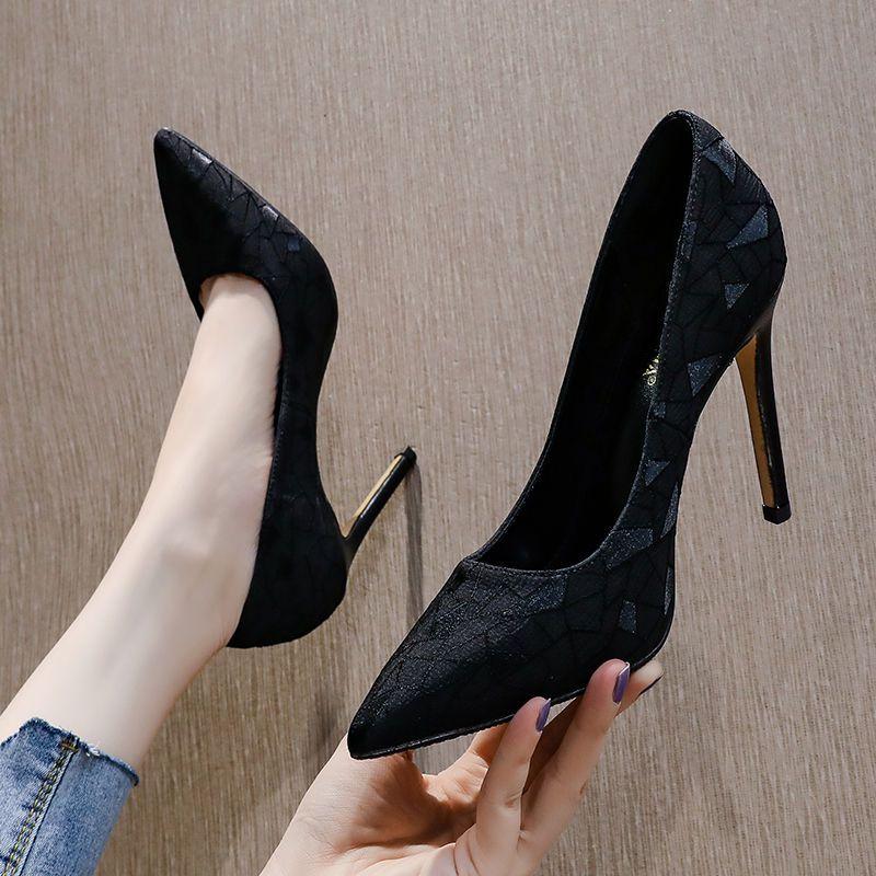 High Heel Pointed Toe Women's Shoes Summer Stilito Ladies Pumps 2025 Spring Footwear Chic and Elegant On Offer Wholesale 39 Shoe