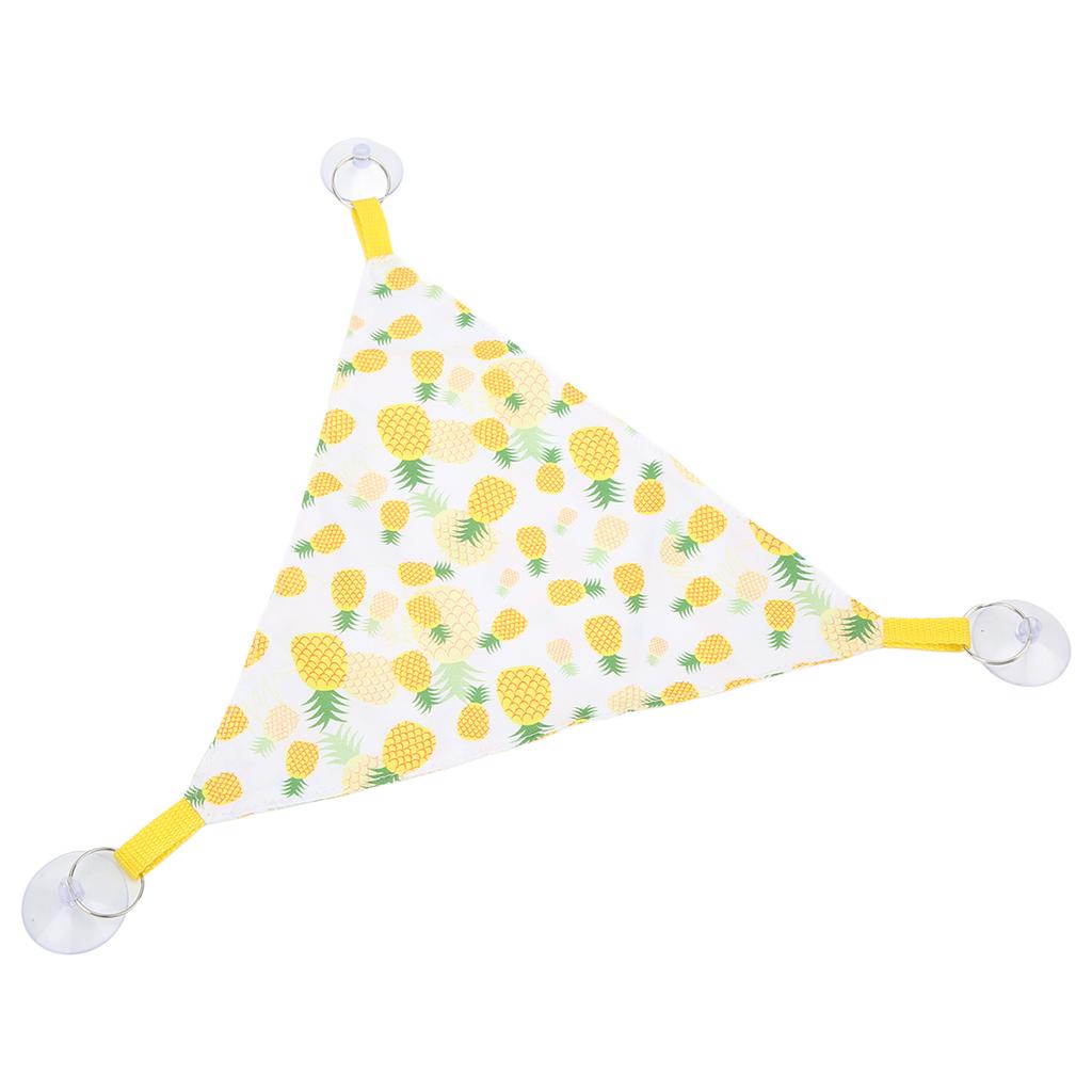 2pcs Reptile Hammock Soft Triangular Yellow Fruit Reptile Hanging Bed for Lizards Hamsters Bearded Dragons30x30x30cm