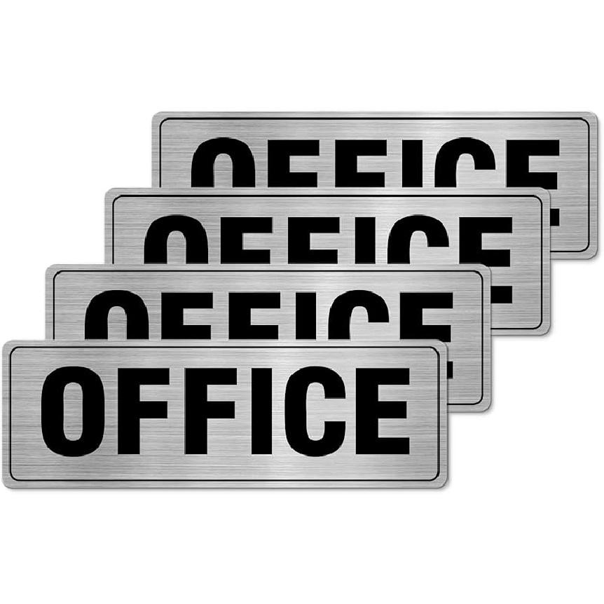 24 Hour Video Surveillance Sign Aluminum Silver 9 x 3 Inches Self-Adhesive Waterproof Metal Door Wall Sign for Business Restaurants 4 Pack