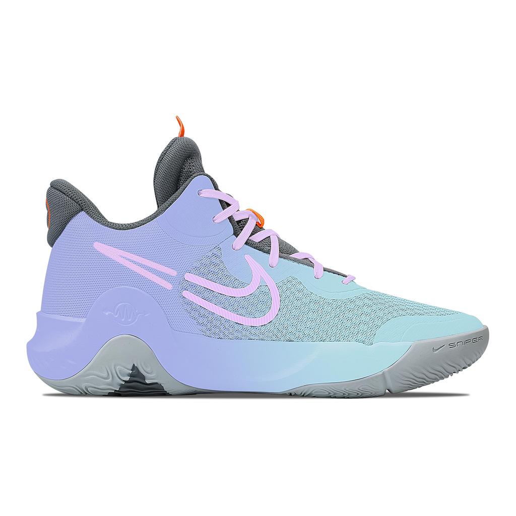 Nike KD Trey 5 IX Trendy Fantasy Cushioning, Wear Resistant Mid top Basketball Shoes Unisex Blue Purple CW3402-011(Team529-)