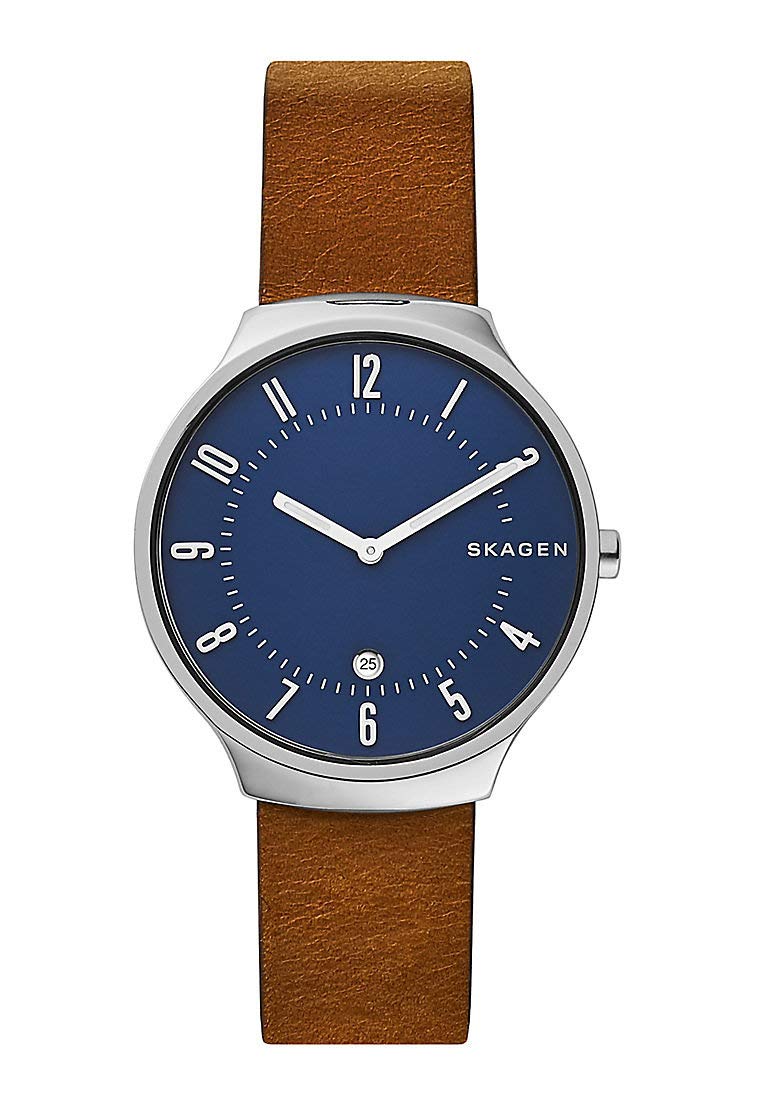 

Skagen Grenen SKW6457 Matte Silver Leather Japanese Quartz Fashion Watch Men s