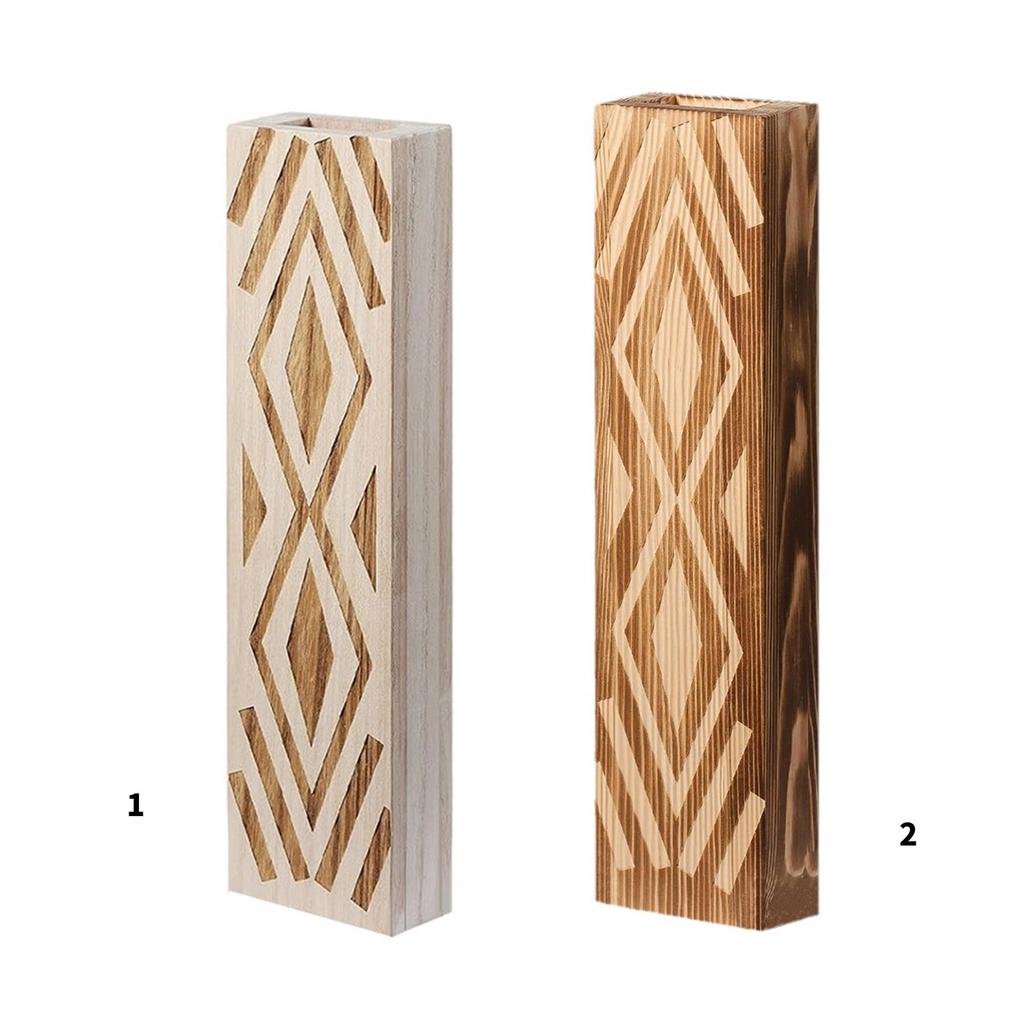2 Pièces Vase Mural Unique Support à Fleurs en Bois pour les Passionnés de Décoration Intérieure Naturelle Vase pour Fleurs Séchées