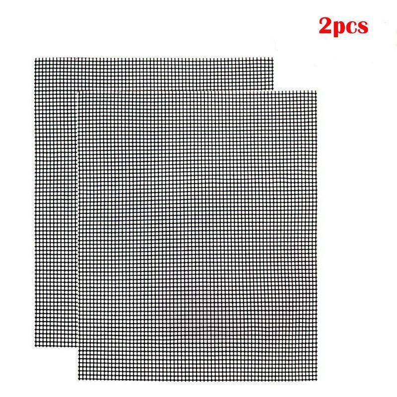 5pcs Bbq Grill Mesh Nonstick Mat Reusable Sheet Heat Resistant Baking Cooking