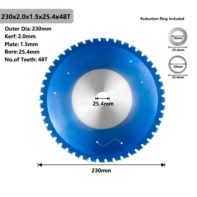 XCAN 180-305mm Circular Saw Blade Metal Cutting Disc 36/40/60/80T For Aluminum Iron Steel Metal Cutting Blade