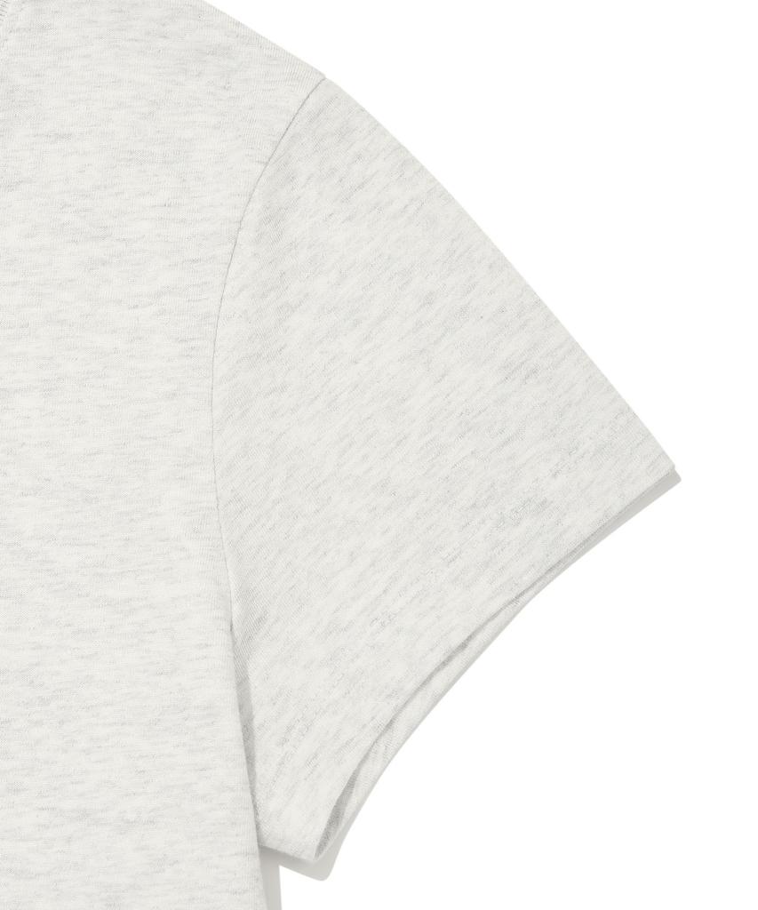 WACKY WILLY [Wacky Willy X Lee] Women'S I-Lil-Lil-Lil Crop Short Sleeve T-Shirt Light Gray