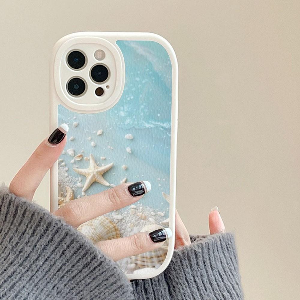 Summer Beach Phone Case Hard Leather For iPhone 14 13 12 Mini 11 14 Pro Max Xs X Xr 7 8 Plus Fundas