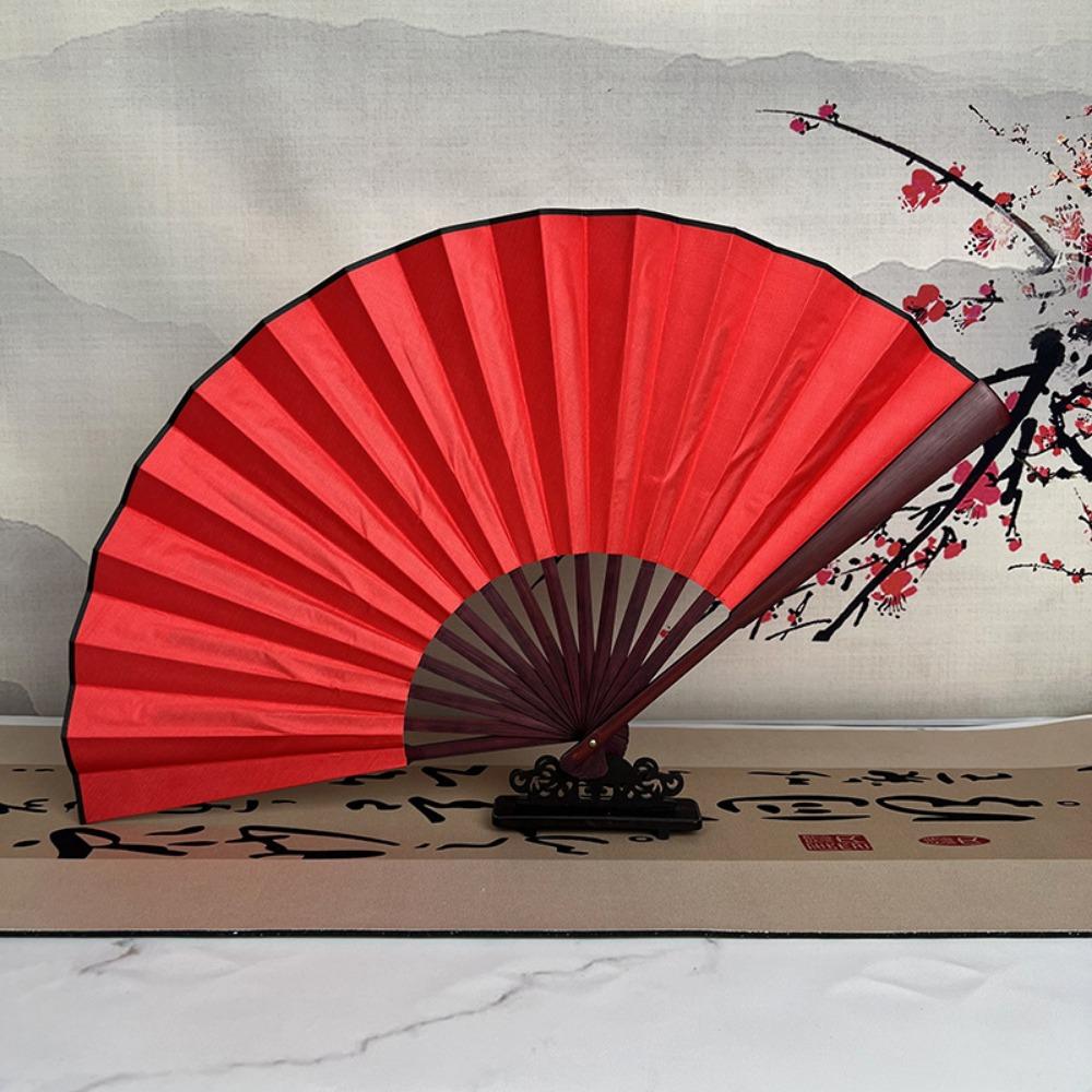 

28см Китайський віяло Тайцзі Багатоколірний DIY Віяло для танцювальних виступів Шинуазрі Подарунок Пластикова кістка Каліграфія Живопис Віяло