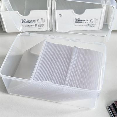Korean Transparent Storage Box Card Photocard Storage Box Photo Card Organizer Classification Flip Box