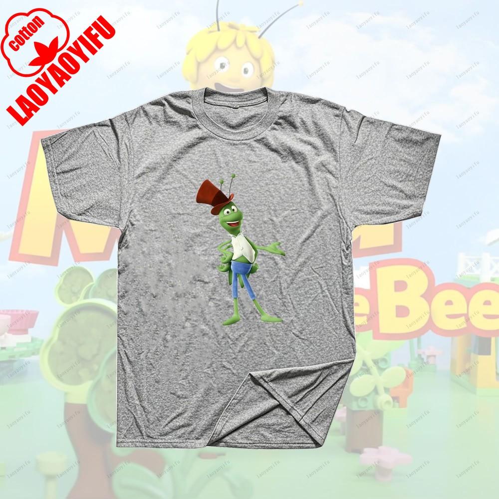 Maya The Bee Movie Cartoon Character T-shirts Maya The Bee Movie Kawaii Cartoons T Shirt Summer Breathable Camisetas