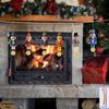 10Pcs Crocheted Nutcracker Ornaments With 2D Flat Wooden Base For Christmas Holiday Party Decoration