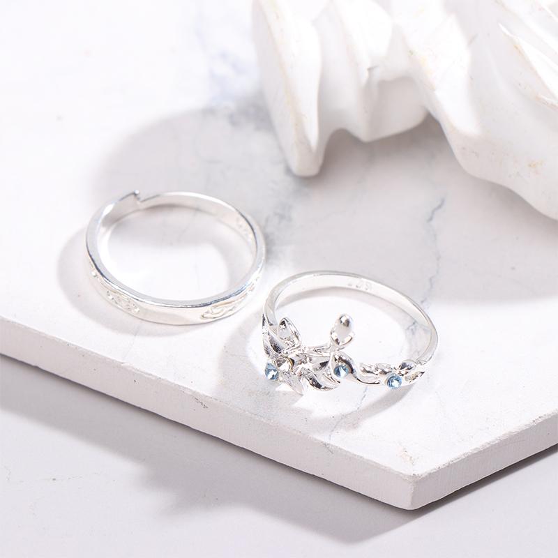1Pair Anime Grandmaster Of Demonic Cultivation Ring Wei Wuxian Lan Wangji Cosplay Unisex Rings Mo Dao Zu Shi Jewelry Prop
