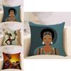 Decorative Tribal African Women Lifestyle Cushion Cover Stylish Linen Pillow Case For Unique Home Decor