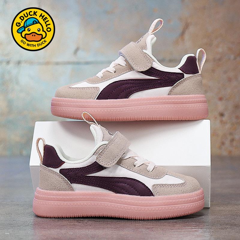 Little yellow duck classmate girls' shoes 2025 spring and autumn new mesh breathable student soft-soled casual children's sports shoes
