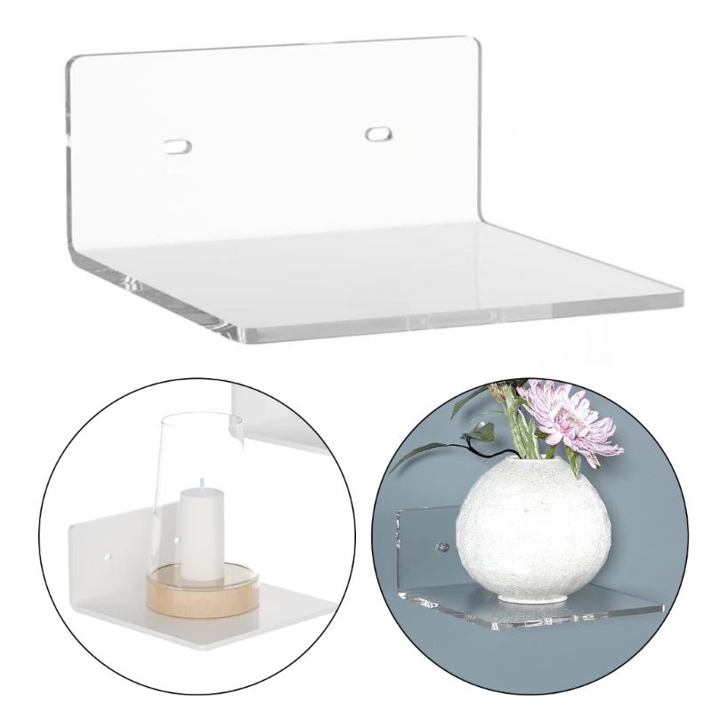 Set of 2 Acrylic Wall Shelves Decorative Storage for Small Spaces  Modern Home Organization Solution