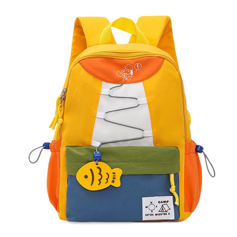 SchoolbagYX Vitality Contrasting Color Backpack Decompression Lightweight Children's Schoolbag Kindergarten Boys and Girls Short-distance Travel