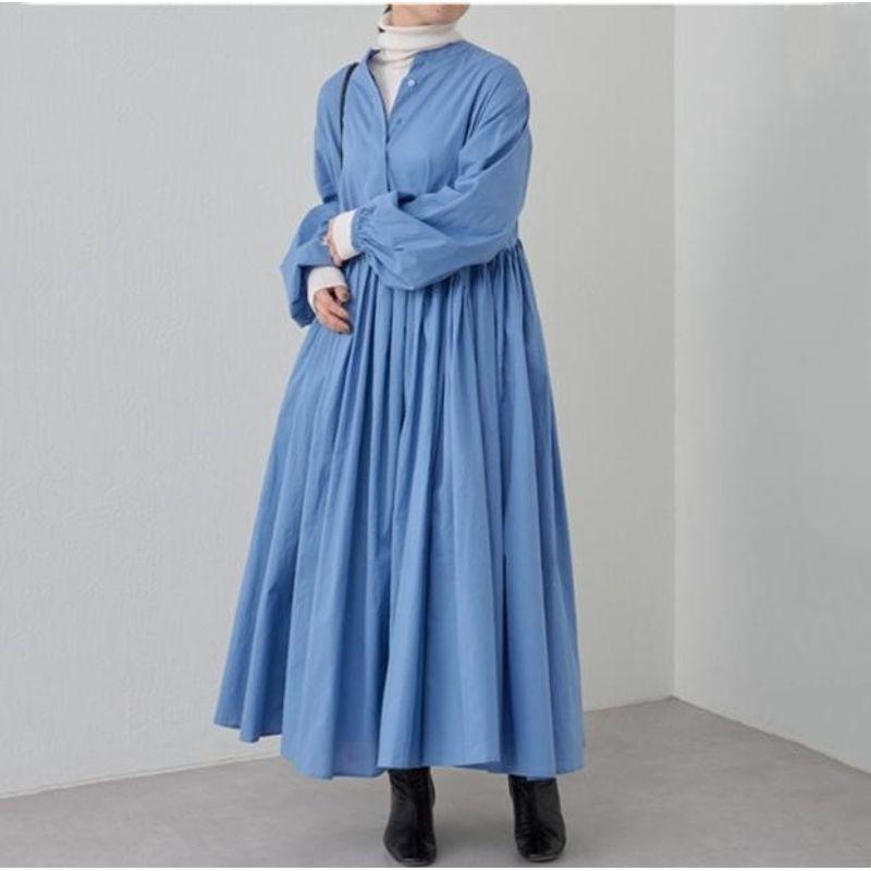 New Arrival Japanese Style Cotton and Linen Dress New Arrival K-style Long Loose Plus Size Ruched Large Swing Casual Dress