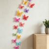 18 Pcs 3D Butterfly Wall Decor Self-Adhesive Butterfly Wall Stickers 3 Sizes Removable Room Mural Decals for DIY Crafts Bedroom Wedding Photo Prop