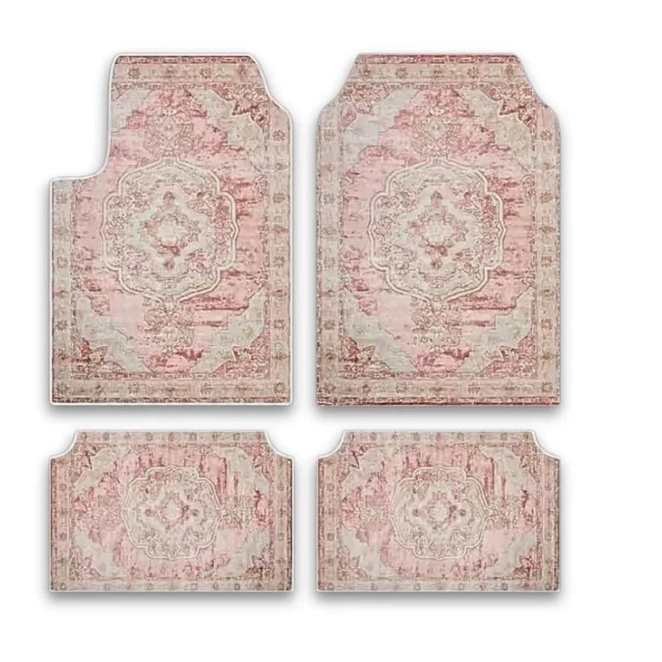 Vintage Persia Kilim Complete Car Foot Mat Machine Made Suede Anti-Skid PVC Bottom Wear Resistant Universal Car Interior Rug
