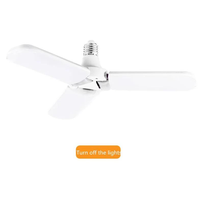 Високопотужна світлодіодна лампа E27 з широким діапазоном напруги, складане гаражне світло, висока яскравість, лампа зі стабілізованим струмом, лампа-літаюча тарілка