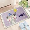 VIKAMA Cute Cartoon Flat Printed Carpet, Entrance Door, Bathroom And Toilet Anti-Slip Imitation Cashmere Mat, Home Decoration