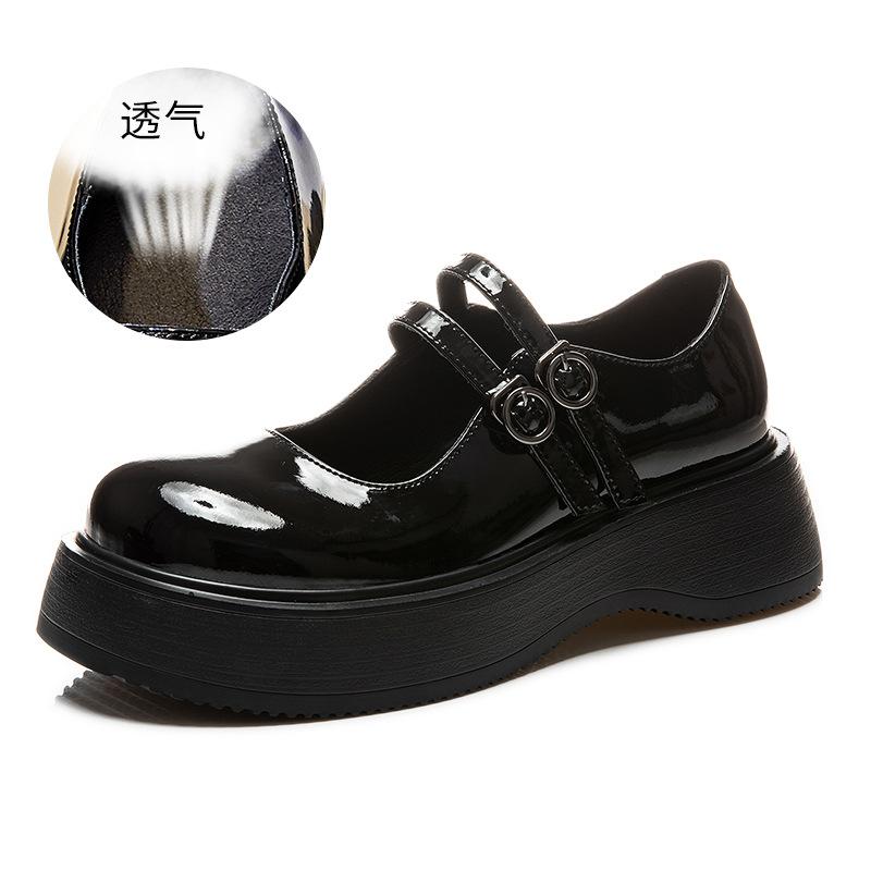 

Foam sole Mary Jane shoes 2025 spring new women s platform versatile commuter women s shoes casual leather single shoes women 40 чорний