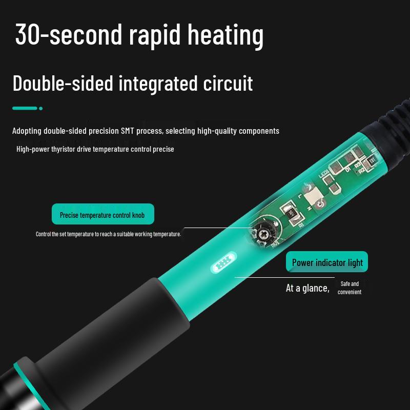 80W Temperature-Controlled Electric Soldering Iron for Household Repairs and Welding