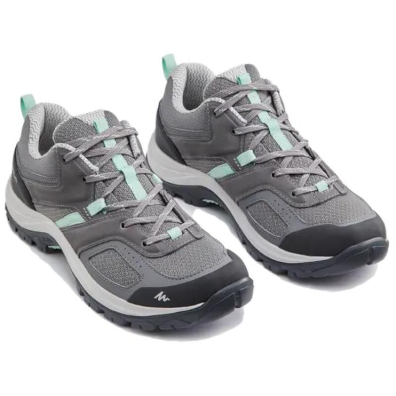 DECATHLON MH100 Mountain Hiking Shock-Absorbing Anti-Slip Abrasion Resistant Outdoor Functional Shoes Women's Grey-Green