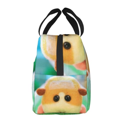 Pui Pui Molcar Insulated Lunch Bag with Clasp, Black, Bento Box, Insulated, Cooler Bag with Zipper, Compact, Soft Cooler Bag, Tote/Eco Bag