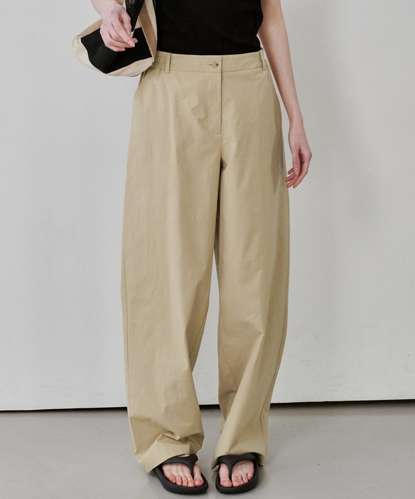 MALOUPE 2174 Lightweight Chino Relax Pants (Beige)