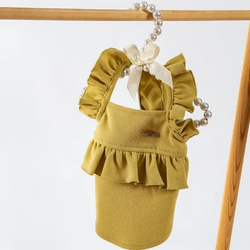 Small Dog Dress Puppy Chihuahua Yorkshire Clothes Pomeranian Poodle Bichon Schnauzer Princess Costume Skirt Winter Pet Clothing