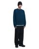 Nomaenyueol Reversible Wool Hairy Knit - Whale Blue