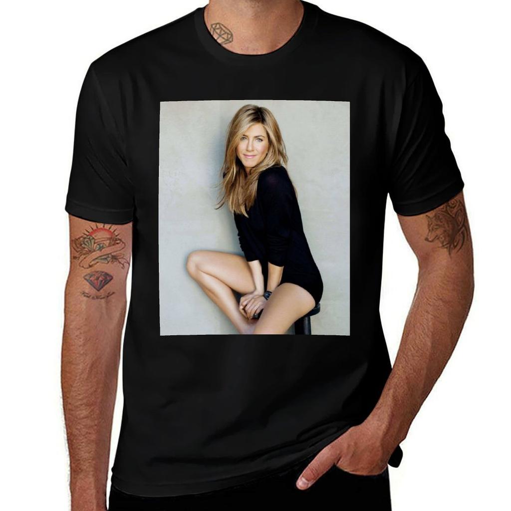 Jennifer Aniston 04 Tshirt Basic Simple Casual Short Sleeve Tee