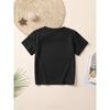European sizes Boys' Zombie T-Shirt with Red Eye & Zombie Face Patch - Short Sleeve Round Neck Summer Outfit